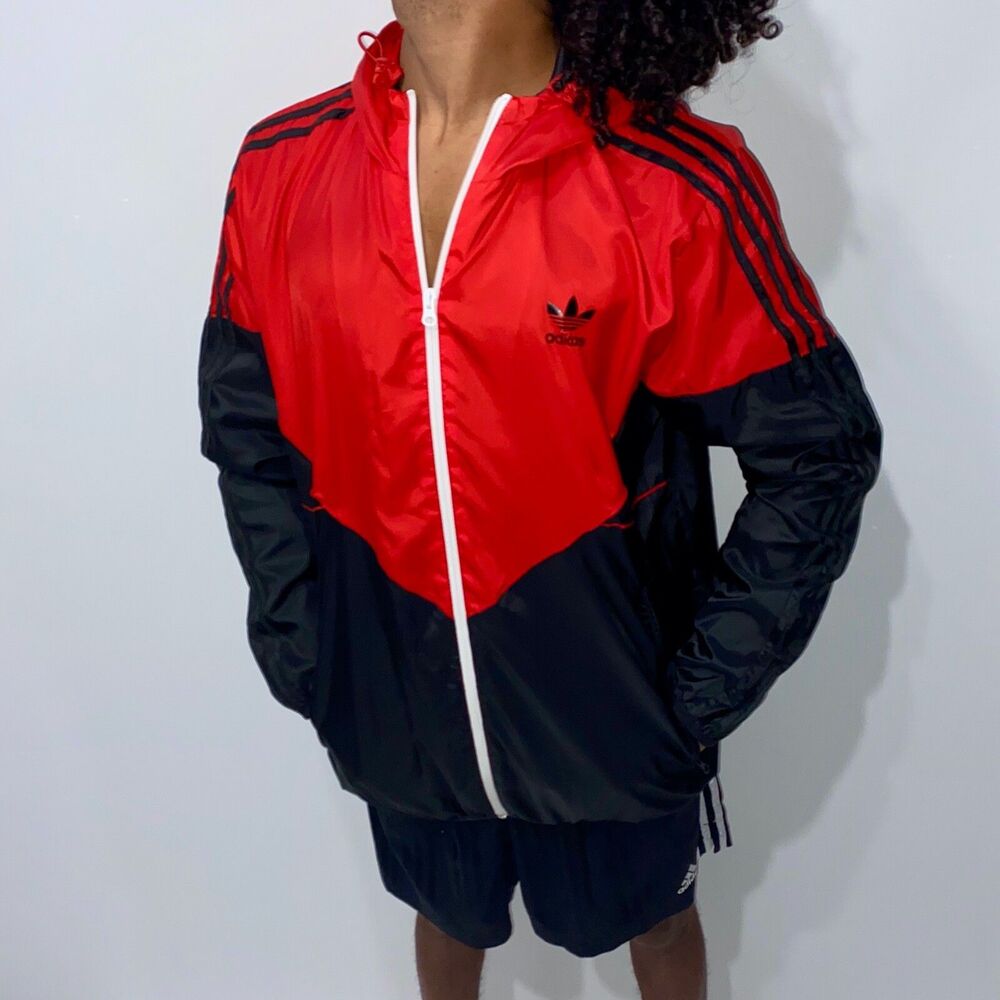 Adidas Originals Vintage Super Rare Jacket Windbreaker Glanz Cal Surf L